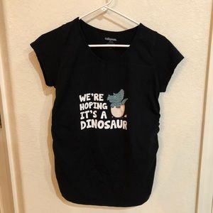 Maternity dinosaur shirt